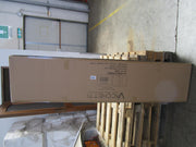 Cesta rectangular de mimbre natural rojo verde cm53x38h13