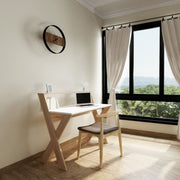 Escritorio de estilo escandinavo blanco natural Alixus 113x59xh.97 cm