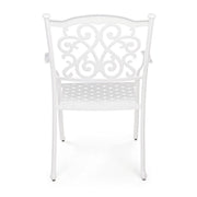 Silla de exterior Ivrea blanca con reposabrazos
