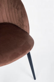 Silla Queen acero terciopelo óxido 53 x 57 x 81,5 cm