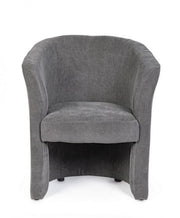 Sillón en madera y tela Antracita BELICE 64,5x63x h76 cm