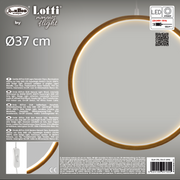 Circulo Ø37cm led Madera Clara