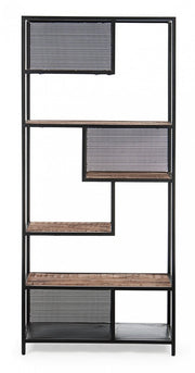 Librería de metal de estilo industrial con 6 estantes cm 84x35x188h