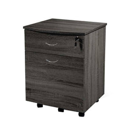 Cofra de cajones de oficina gris con cajones llave y ruedas 42 x 40 x 55 H CM CM