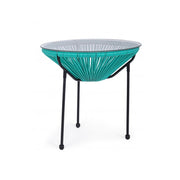 Mesita Parker Atol con tapa de cristal D50 cm