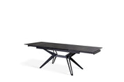 Mesa extensible negro mate 90 cm x 160-240 cm H. 76 cm