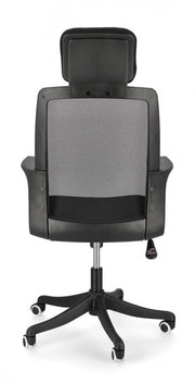 Silla de oficina con reposabrazos Laurent negra