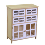 Cajonera Naomi 2 puertas y 4 cajones natural rectangular cm60x30xh72