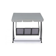 Mecedora de acero tres plazas Antracita GRELY 190x120x h185 cm