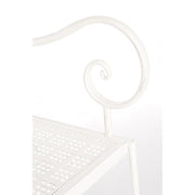 Banco biplaza plegable en acero blanco EMILY 115x60x h92 cm