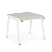 Reposapiés muebles de jardín aluminio blanco Cruise 53 x 51 x 44 cm