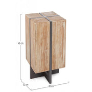 Taburete industrial metal madera Garrett 45h cm