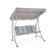 Mecedora tres plazas en acero Ivory GRELY 190x120x h185 cm