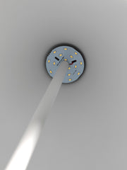 Lámpara de pie en metal blanco D40xD40x156h cm