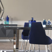 Silla Enzio tejido parlamento azul