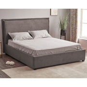 Cama Matrimonial Neso con Almacenamiento en Tela Gris L 170 x P 206 x A 118 cm
