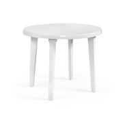 Mesa redonda de polipropileno para exterior Blanco BRAGA diámetro 90x h72 cm