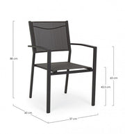 6x Sedia C-Br Hilde Antracita Lh32 -