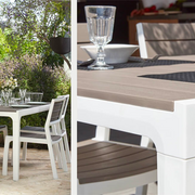 Mesa Keter Harmony blanco - capuvvino 160x90 cm