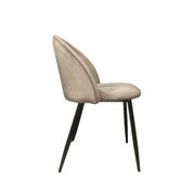 Silla de Tela en Color Gris con Patas de Metal Negro 78x47x57 cm