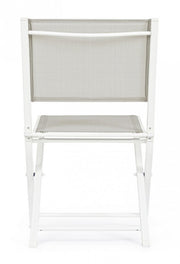 Silla plegable Hilde blanca para exterior