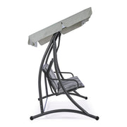 Mecedora de acero tres plazas Antracita GRELY 190x120x h185 cm