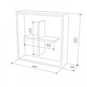 Estante de pared decorativo cubo tablón de anuncios boca 60 cm