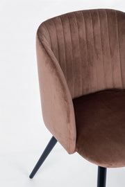 Silla Queen acero terciopelo óxido 53 x 57 x 81,5 cm