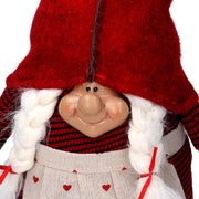 Gnomo de tela roja cm28x18h51