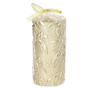 Vela de parafina dorada cm ø7.5h15