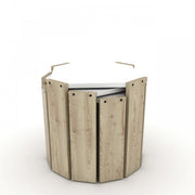 Mesas de centro resellables Tris en encimera multiusos blanco roble