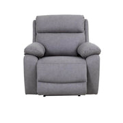 Sillón reclinable eléctrico Sevilla Nobuck gris claro