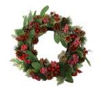 Corona plástica roja redonda cm ø46