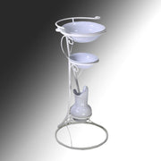 Porta bol de metal con cerámica color crema 39,5 x 47 xh 85 cm