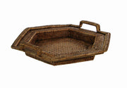 Bandeja hexagonal de mimbre Birman 2m cm44x50h7-10