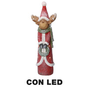 Reno resina led rojo cm22,5x16h65,5