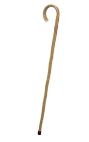 Bastón rústico natural con punta de goma cm h93