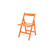 Silla plegable de haya naranja de alta calidad 43x48xh.79 cm