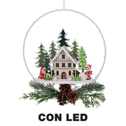 Guirnalda led metal casa blanca cm25x7x47,5