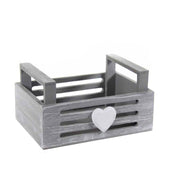 Tabla de decoración de caja de madera gris decoupage 17 x 12 x 10 H CM CM