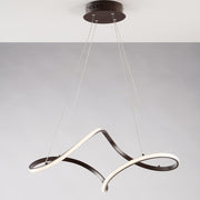 Lámpara de suspensión en metal y aluminio Caffè con LED integrado 62x28x h 150 cm