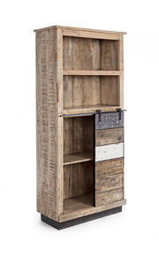 Librería 1 puerta 4 plantas Tudor madera 71 x 34 x 163 cm