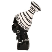 Busto de mujer africana estatua de resina cm23x16h39
