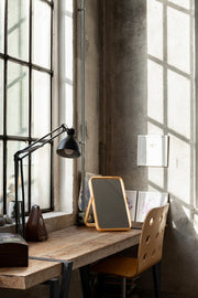 Consola de acero con tapa de madera BLOQUES 153x44 h76 cm