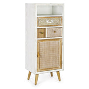 Mueble 1 Puerta 2 Cajones Eloise en madera natural cm 48x35x121h