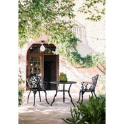 VICTORIA Mesa de exterior de aluminio antracita diámetro 80 x h67 cm