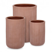 Set3 P.Vaso Acanalado Terracota