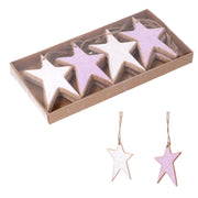 Pack estrella de madera rosa de 8 cm21,5x10,5x2,2