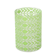 Portavelas cristal verde redondo 1p cmø11,5h16,5