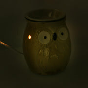 Quemador de esencias de cerámica búho con enchufe cmø9,5h13,5